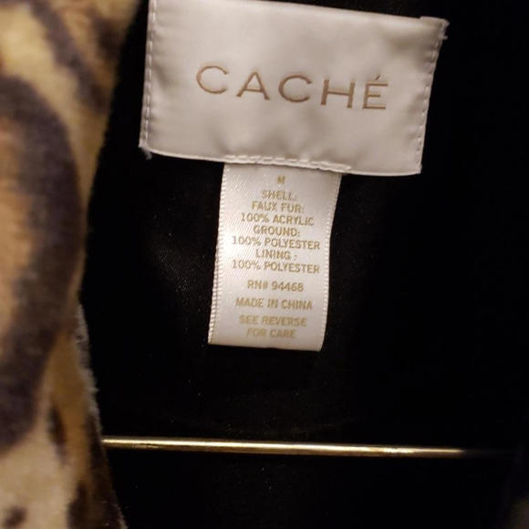 Cache Tan Gold Ivory Animal Print Jacket 21" armpit to armpit 23" long - Picture 2 of 5